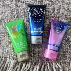 Bath and Body Works Trio of Travel Size Body Creams NWT